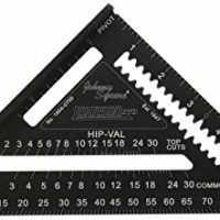 Johnson Level & Tool 1904-0700 7-Inch Johnny Square, Professional Easy-Read Aluminum Rafter Square w/out Manual