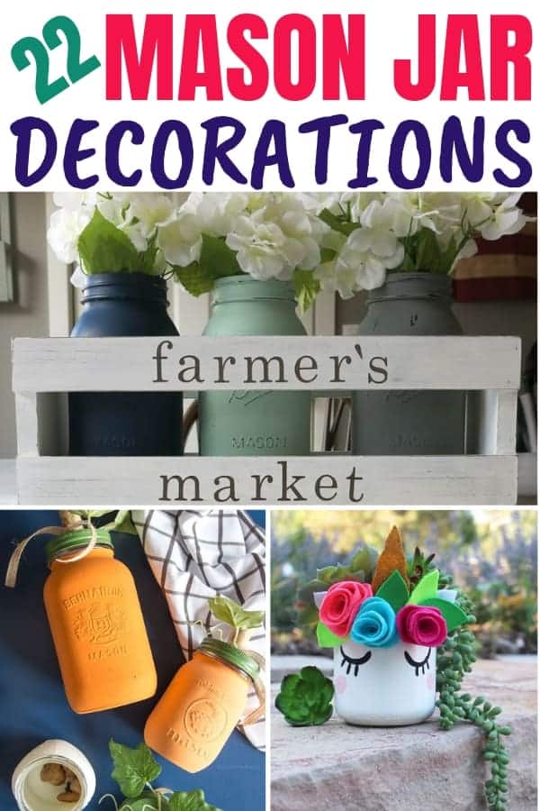 Photos of various Mason Jar Decorations