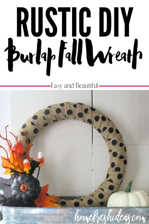 Burlap Wreath - Pin Image