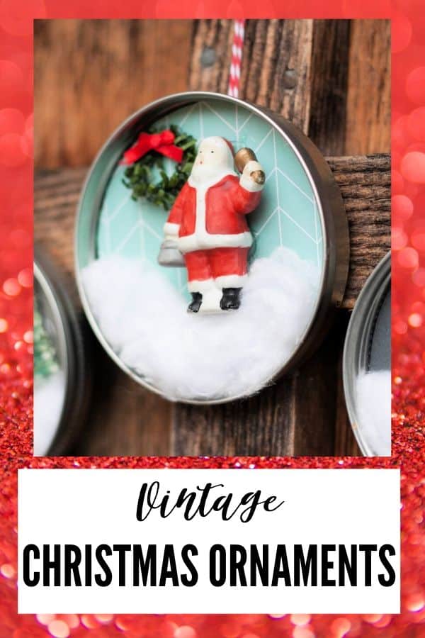 vintage christmas ornaments - pin image