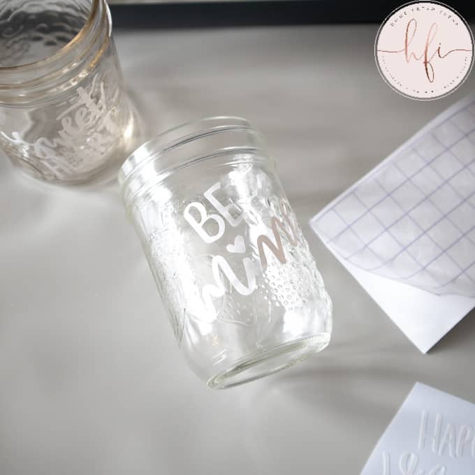 adding cricut words to jar