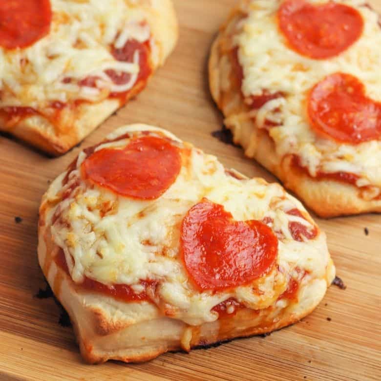 Heart Shaped Pizzas