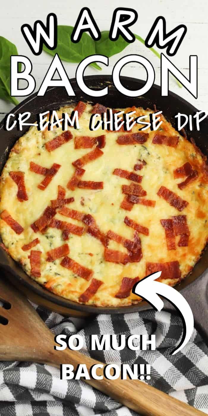 Warm Bacon Cream Cheese Dip - PIN Image