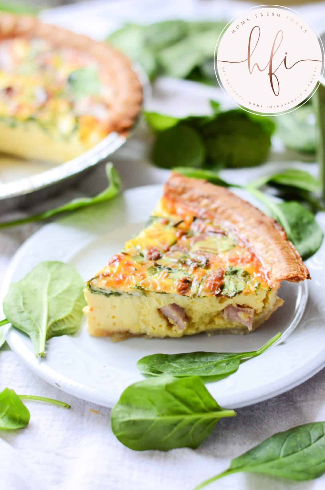 Cheesy Ham And Spinach Quiche Recipe Home Fresh Ideas