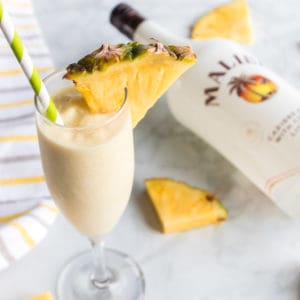 Slushy pineapple rum drink- This Slushy Pineapple Rum Drink Recipe is so easy and is sure to be the life of the party. The flavor is tropical and delicious! #pineapple #rum #cocktail #tropical #easy #sweet #frozen #yummy #homefreshideas