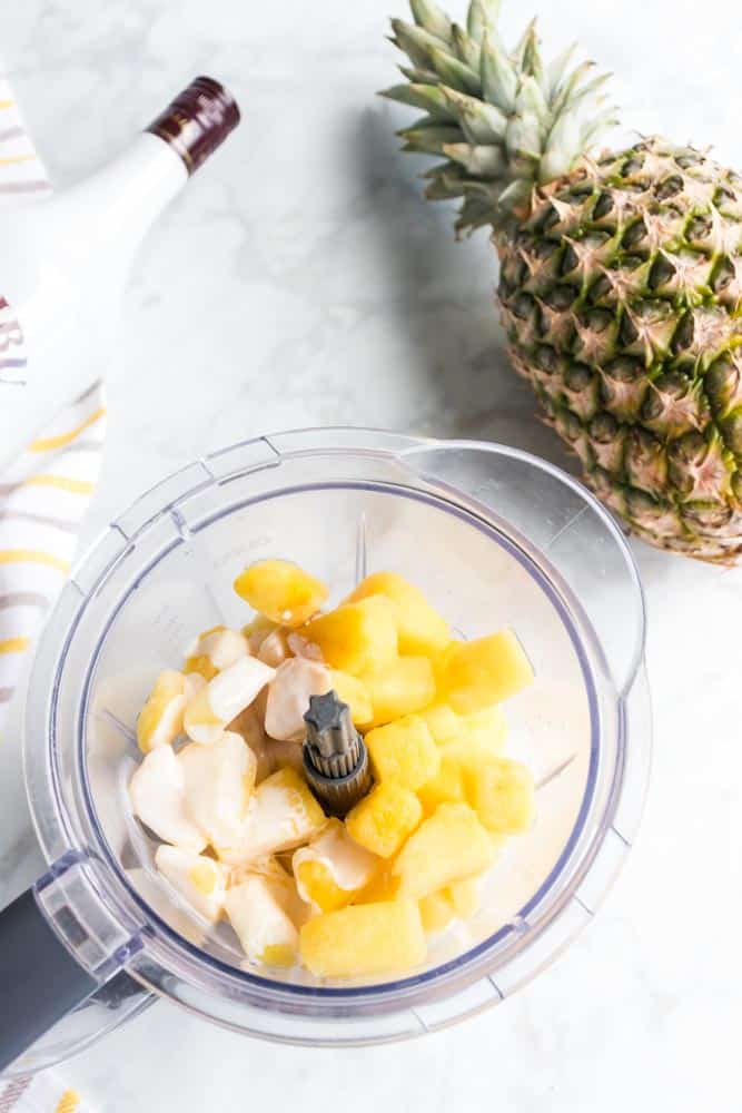 Slushy pineapple rum drink -
This Slushy Pineapple Rum Drink Recipe is so easy and is sure to be the life of the party. The flavor is tropical and delicious!
#frozen #cocktail #rum #malibu #pineapple #tropical #easy #homefreshideas 