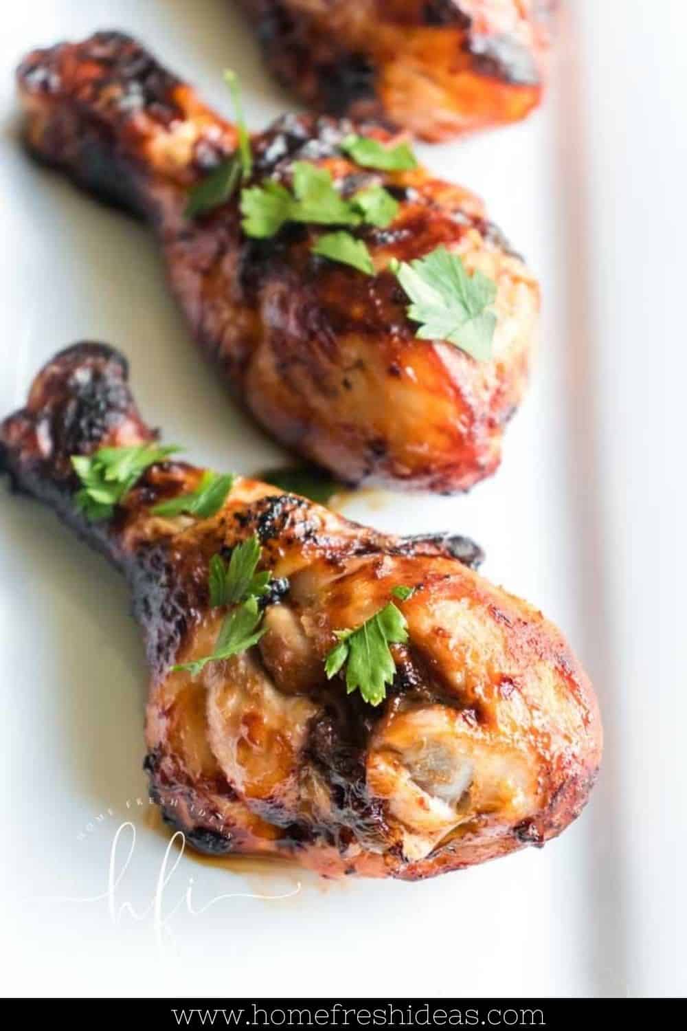 The Best Air Fryer Chicken Drumsticks Recipe - Sink your teeth into the Best Air Fryer Chicken Drumsticks and you won't regret it! They are coated in a Whiskey Barbecue Sauce that's finger-licking good. #chicken #drumsticks #airfryer #easy #under30minutes #dinner #homefreshideas