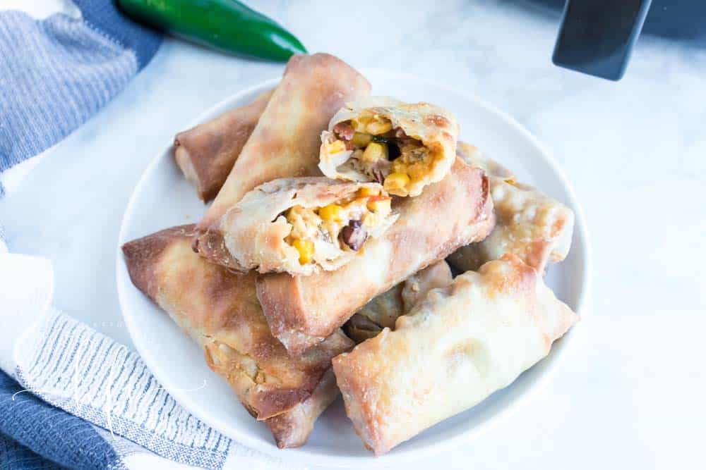 The Best Easy Air Fryer Southwest Egg Rolls Recipe - Sink your teeth into the Best Easy Airy Fryer Southwest Egg Rolls Recipe ever! They are crispy, loaded with Tex Mex flavors, and irresistible.  #southwest #eggrolls #easy #texmex #mexican #appetizer #homefreshideas