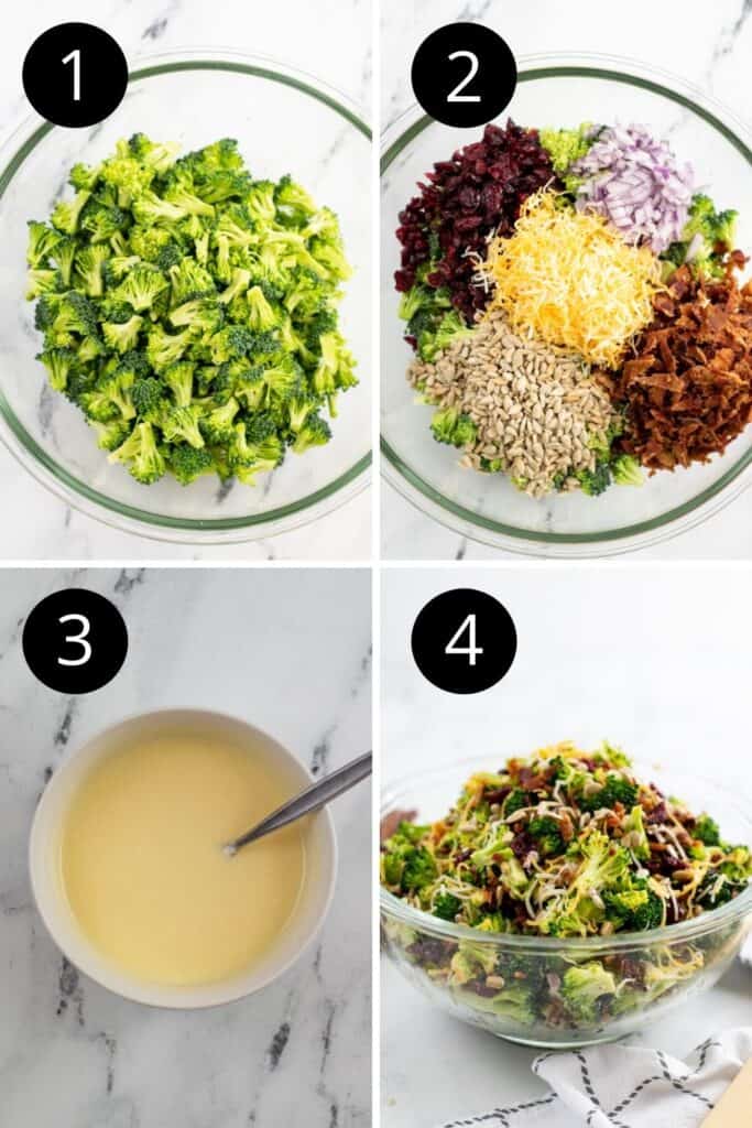 steps on how to make a broccoli salad