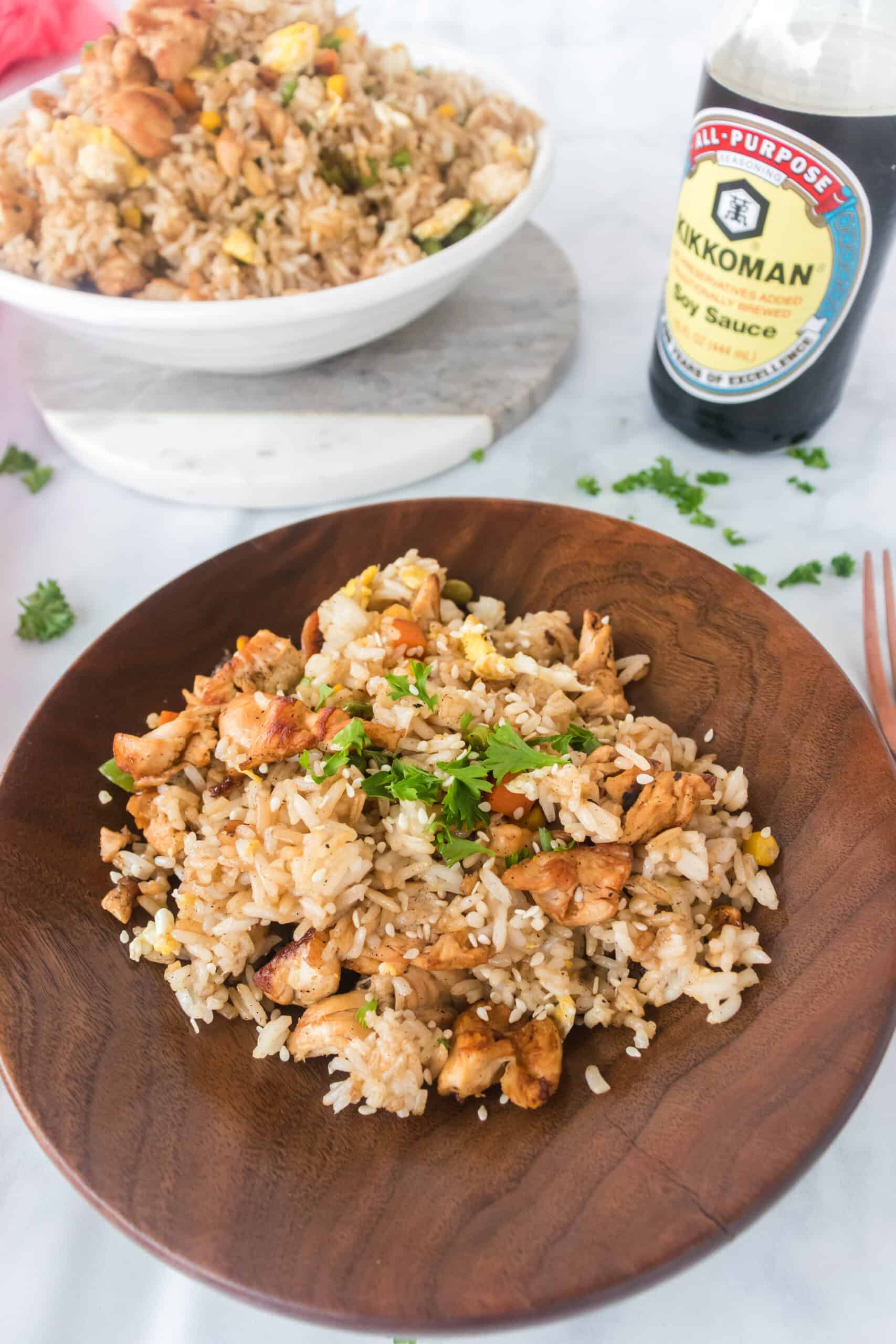 bowl with fried rice