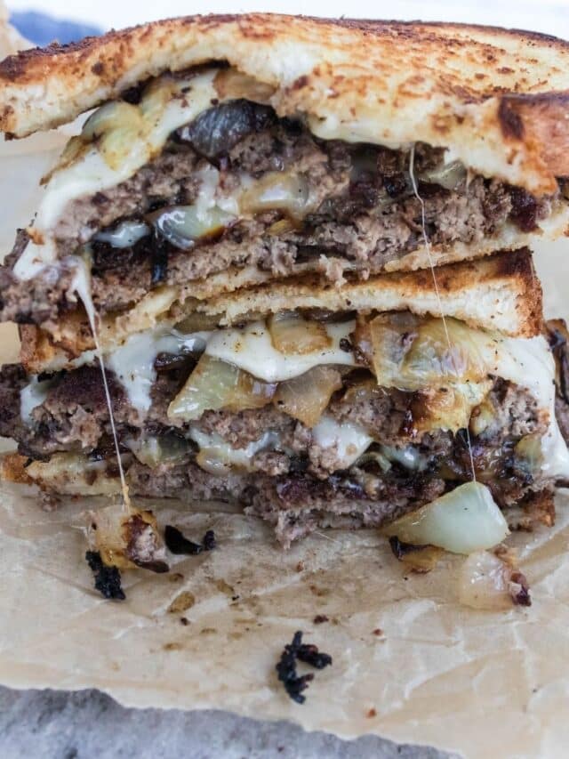 blackstone griddle patty melt stacked up