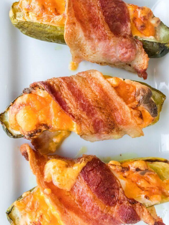 Air Fryer Bacon Wrapped Pickles