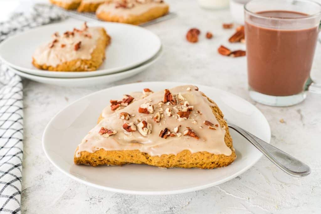 pumpkin scones on plates