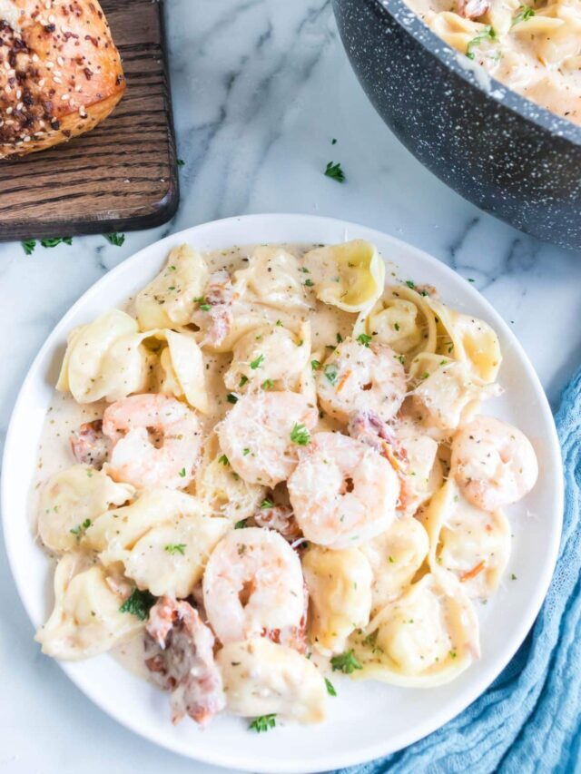 Shrimp Tortellini Alfredo