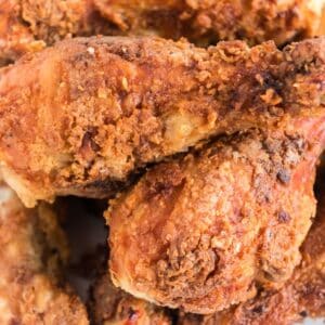 closeup of fried chicken legs