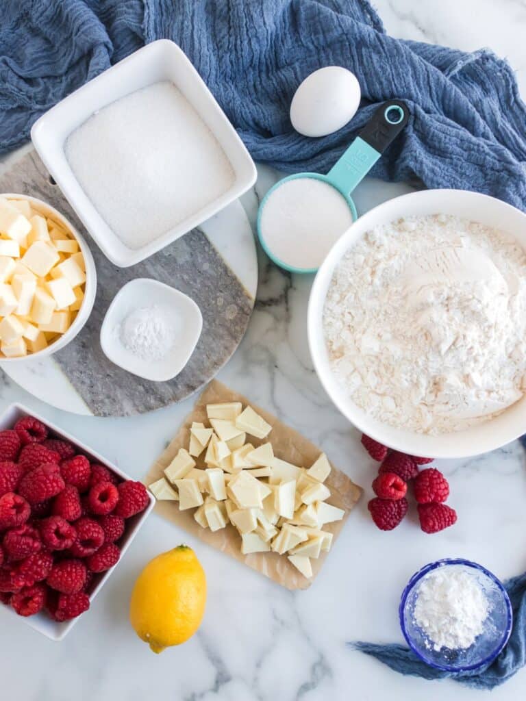 ingredients to make raspberry layer cookies